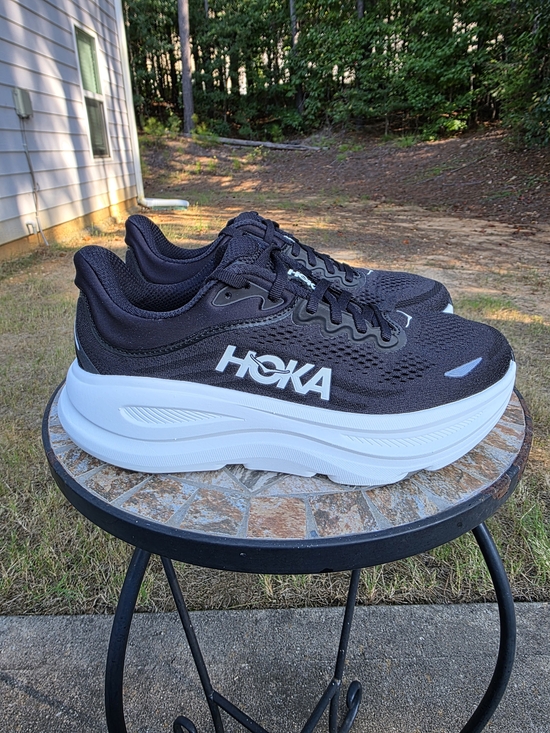 Hoka One One Shoes - Hoka Bondi 9 1162012 BWHT Black/White Running Shoes Women's Size 7.5 B Worn 1x
